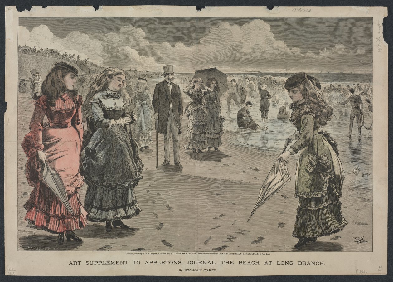 Stranden ved Long Branch av Winslow Homer
