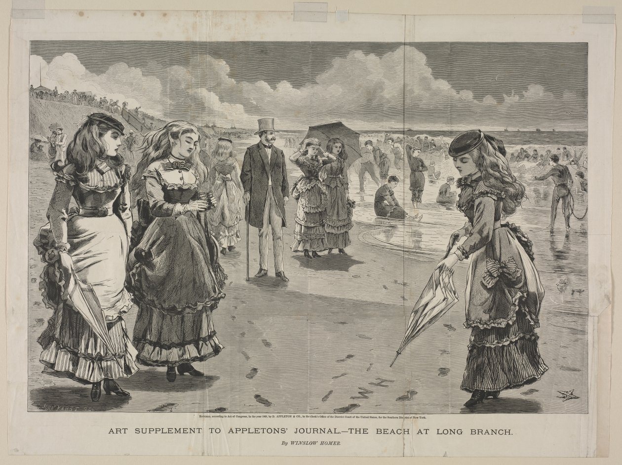 Stranden ved Long Branch av Winslow Homer