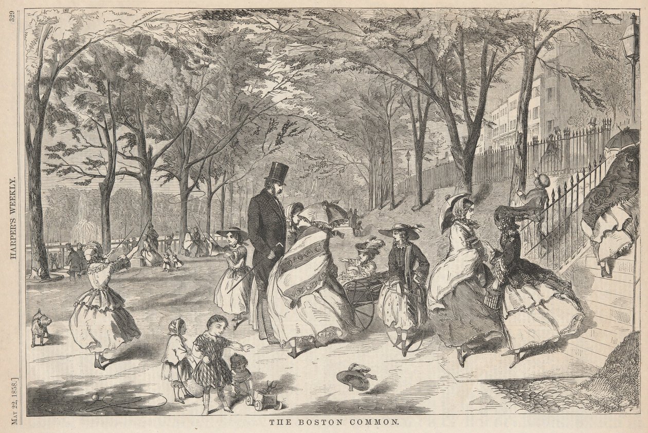 Boston Common, fra Harper av Winslow Homer