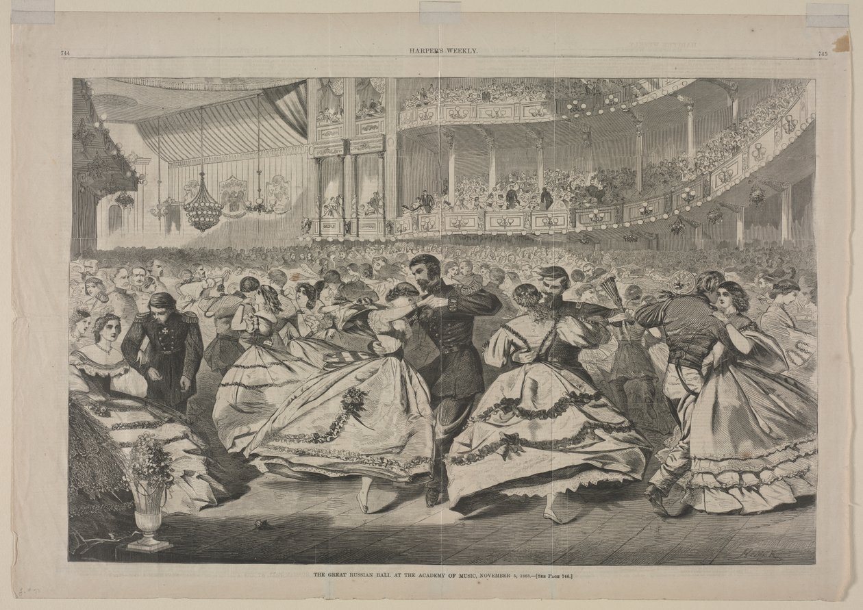 Den store russiske ballen ved Musikkakademiet, 5. november 1863 av Winslow Homer