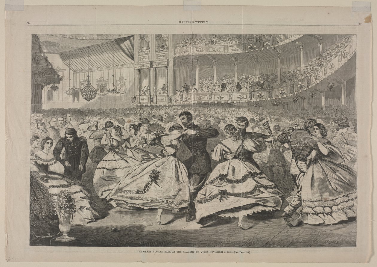 Det store russiske ballet ved Musikkhøgskolen, 5. november 1863, 1863. av Winslow Homer