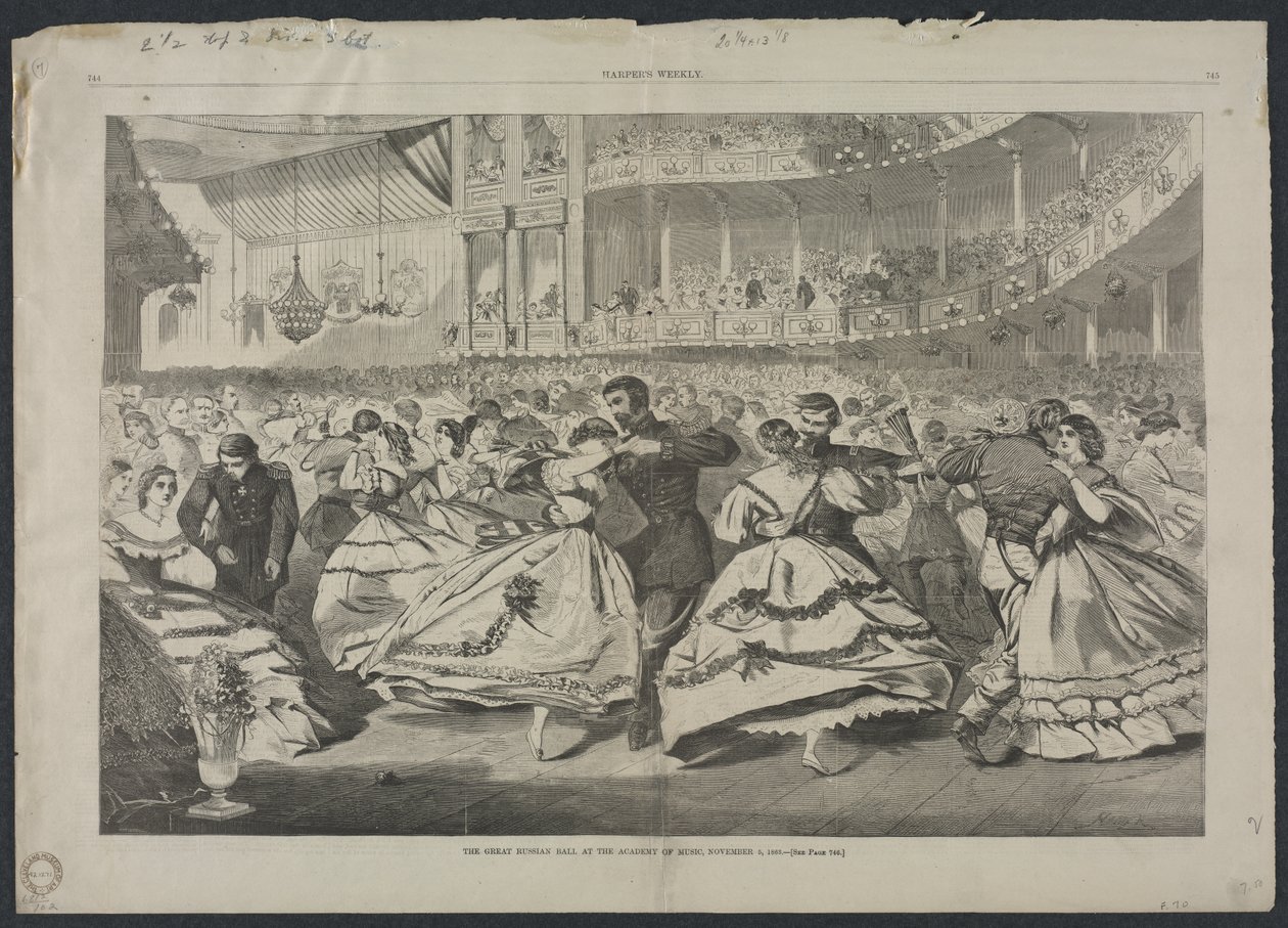 Det store russiske ballet ved Musikkhøgskolen, 5. november 1863, 1863. av Winslow Homer