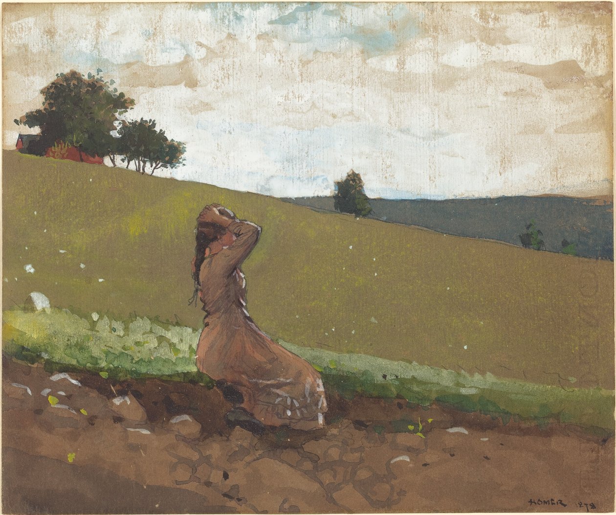 Den grønne bakken av Winslow Homer