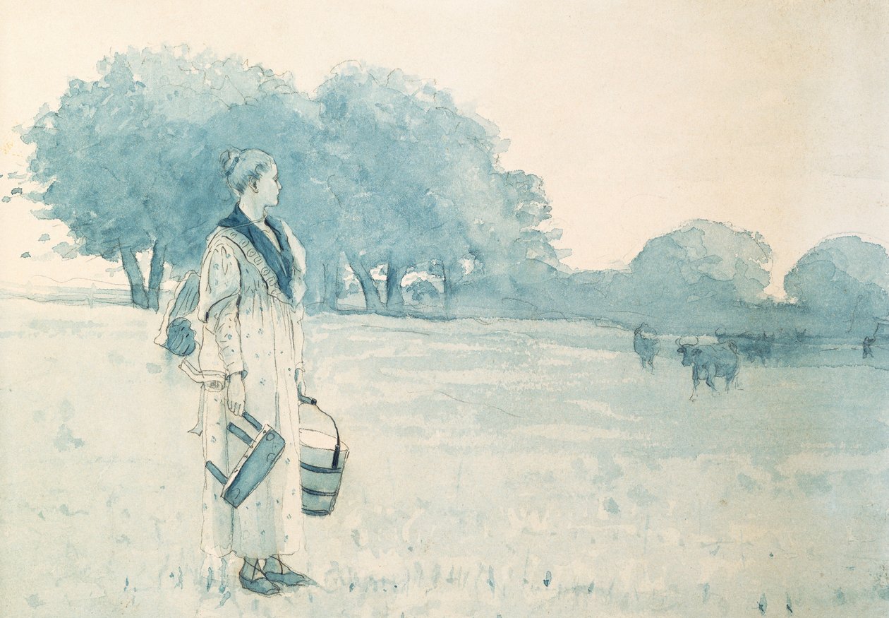 The Milkmaid, 1875 av Winslow Homer