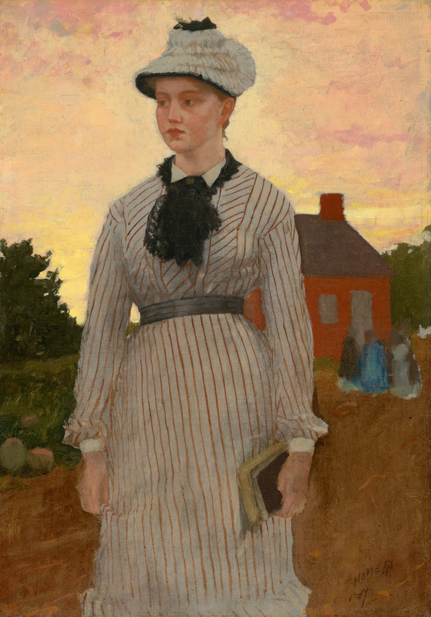 Det røde skolehuset, 1873. av Winslow Homer