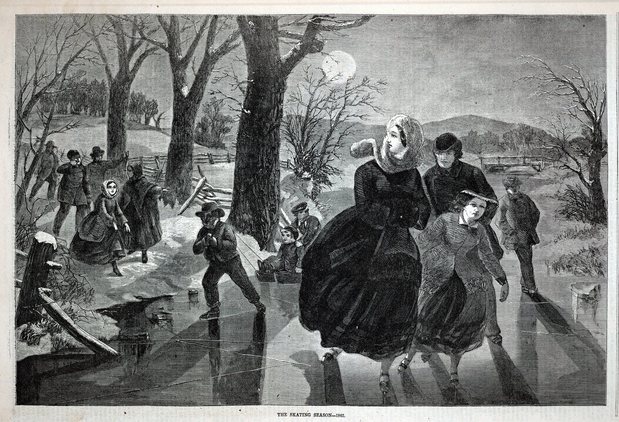 Skøytesesongen – 1862, fra Harper#39;s Weekly, 18. januar 1862 av Winslow Homer