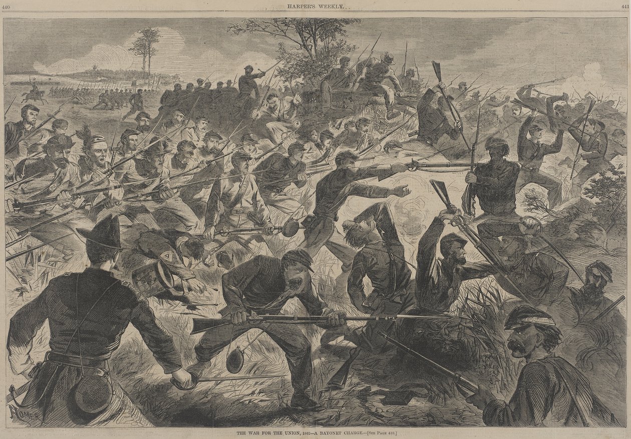 Krigen for Unionen - Et bajonettangrep av Winslow Homer