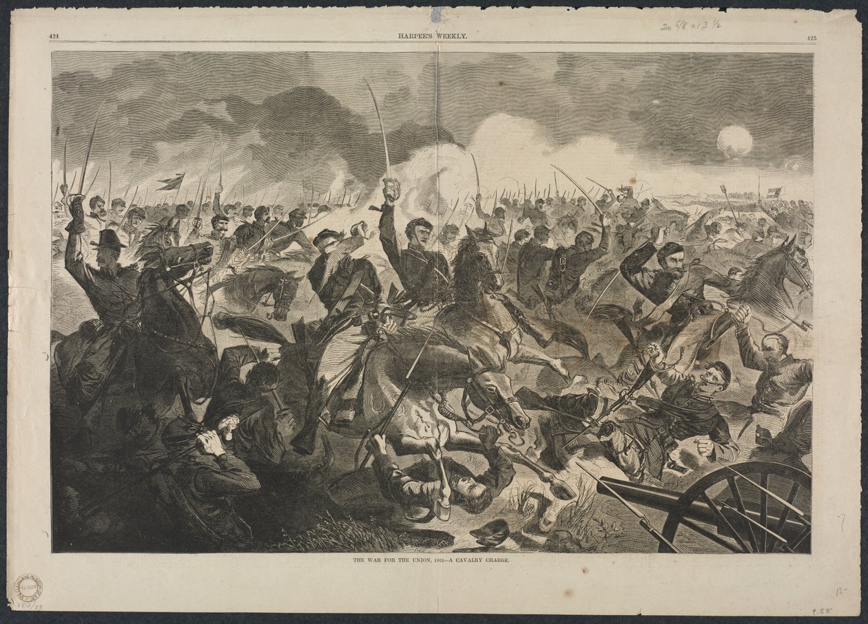 The War for the Union, 1862 - A Cavalry Charge, 1862. av Winslow Homer
