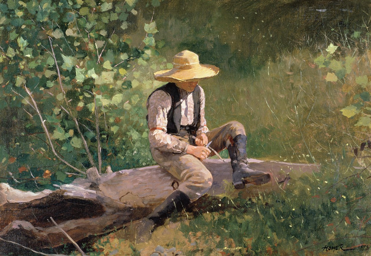 The Whittling Boy, 1873 av Winslow Homer