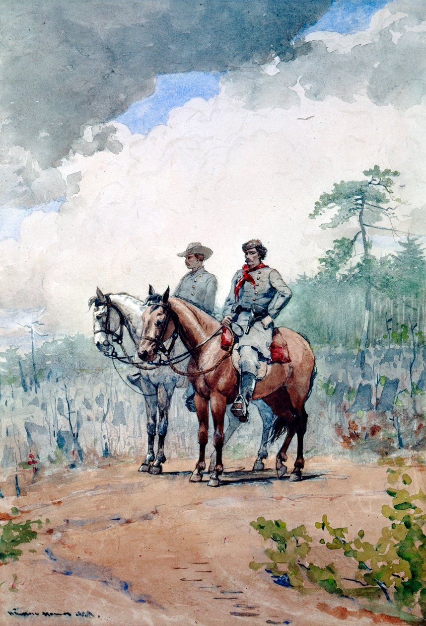 To føderale speidere, 1887 av Winslow Homer