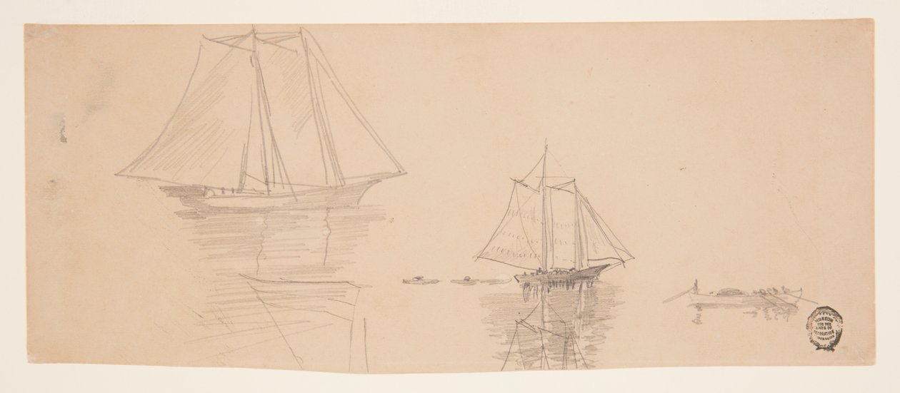 To Schooners og Dories av Winslow Homer