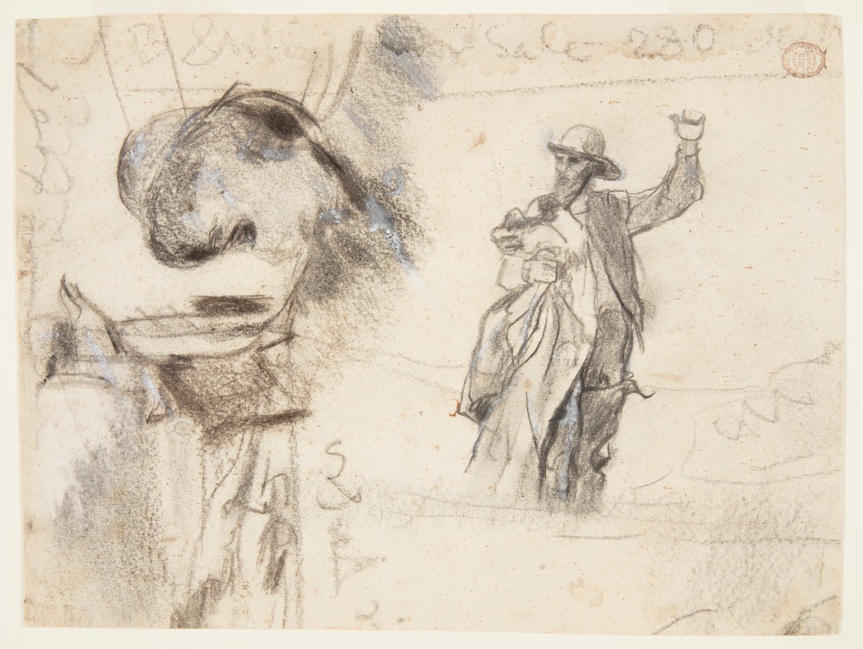 To studier av en sjømann med løftet arm av Winslow Homer