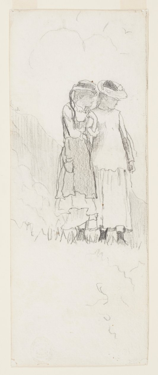 To unge jenter på et felt av Winslow Homer