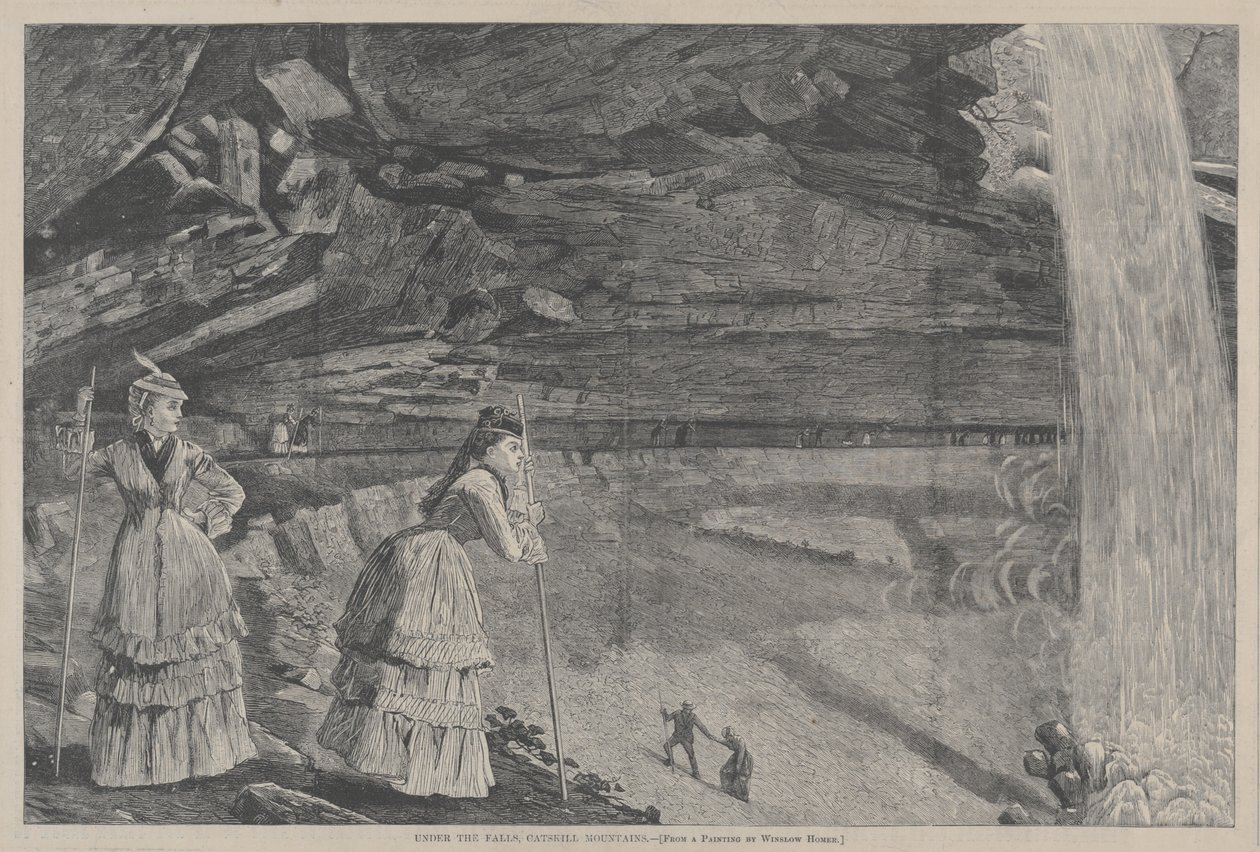 Under fossen, Catskill-fjellene – etter et maleri av Winslow Homer av Winslow Homer