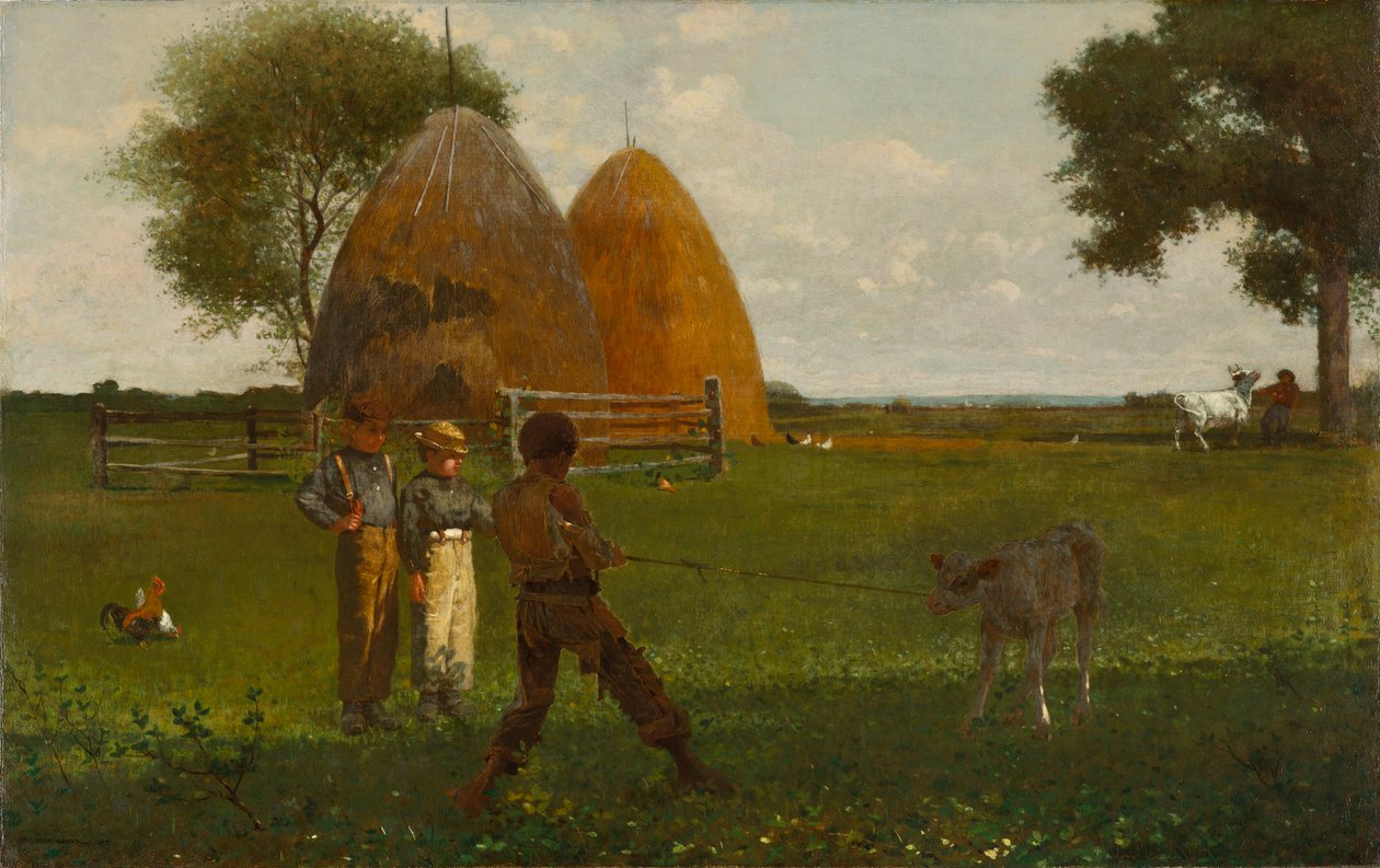 Avvenning av kalven, 1875 av Winslow Homer