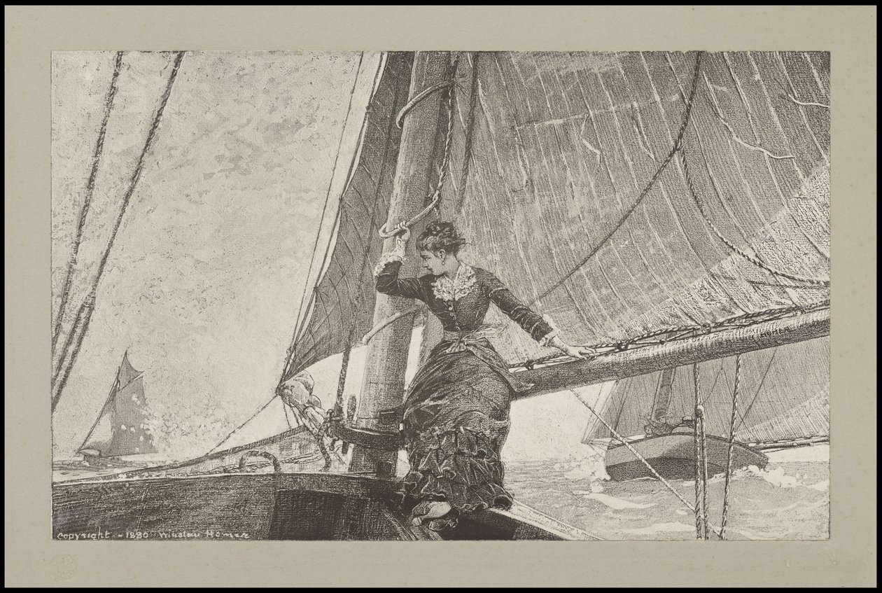 Yachting jente, 1880 av Winslow Homer