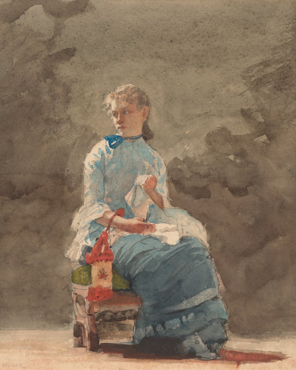 Ung kvinnesøm, 1876. av Winslow Homer