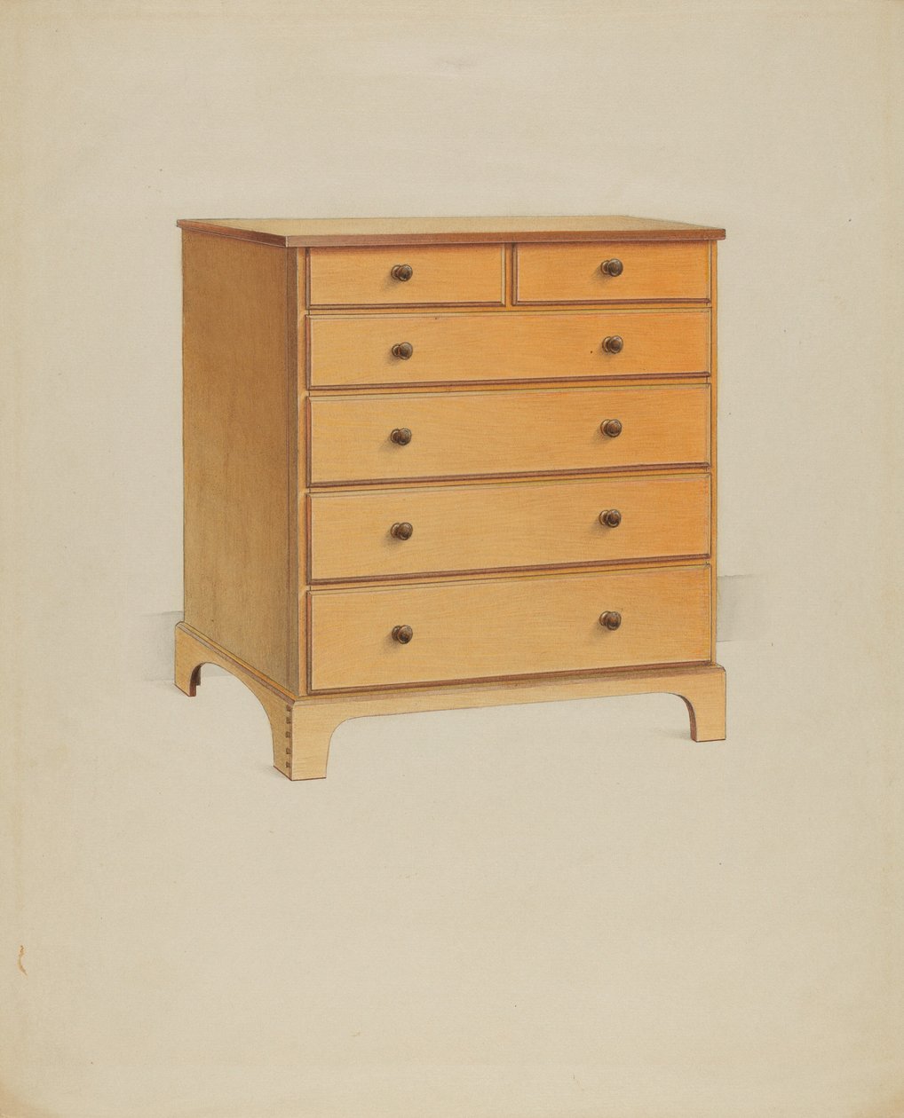 Shaker kommode, 1937. av Winslow Rich