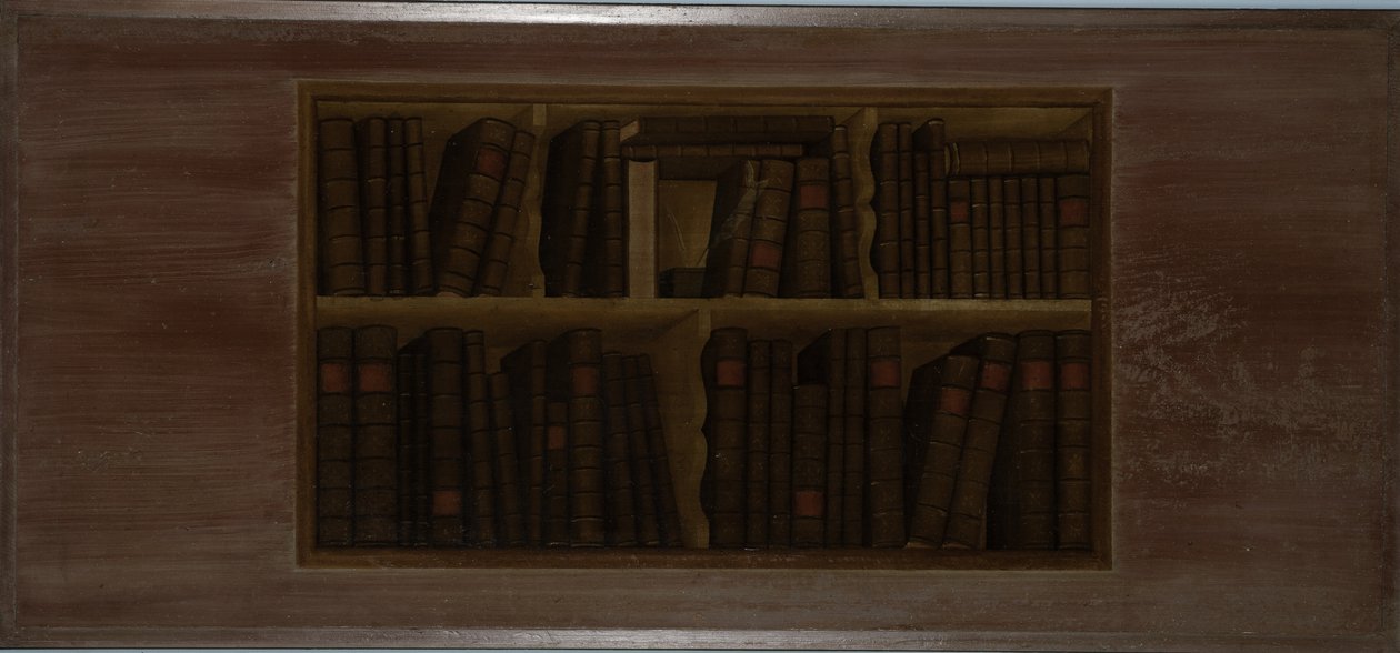 Hylle med bøker, 1769 av Winthrop Chandler