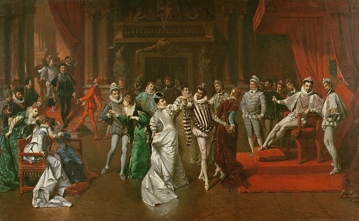 En ball av domstolen til Henry Valois av Wladyslaw Bakalowicz