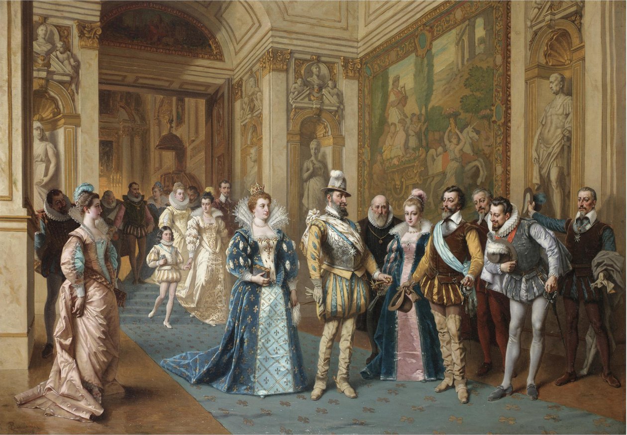 Henry IV og Marie de Medici av Wladyslaw Bakalowicz