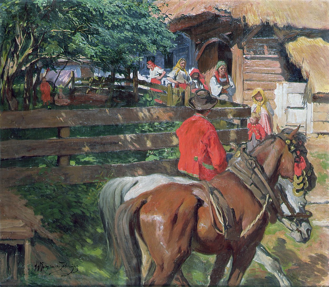 Matchmaking, ca. 1900 av Wlodzimierz Tetmajer