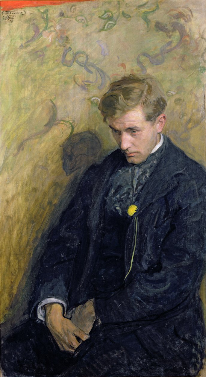 Melankolsk eller, portrett av Antoni Procajlowicz (1876-1949) 1898 av Wojciech Stanislaw Weiss