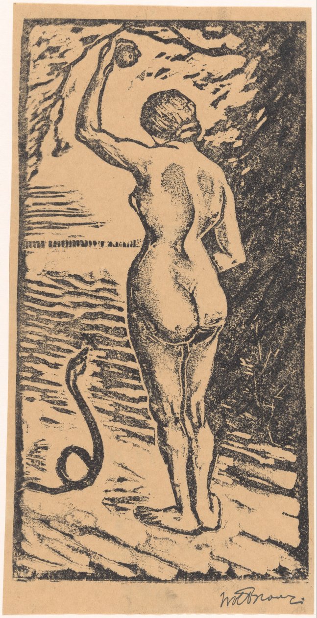 Eva a de slang av Wolbartus Brouwer (signed by artist)
