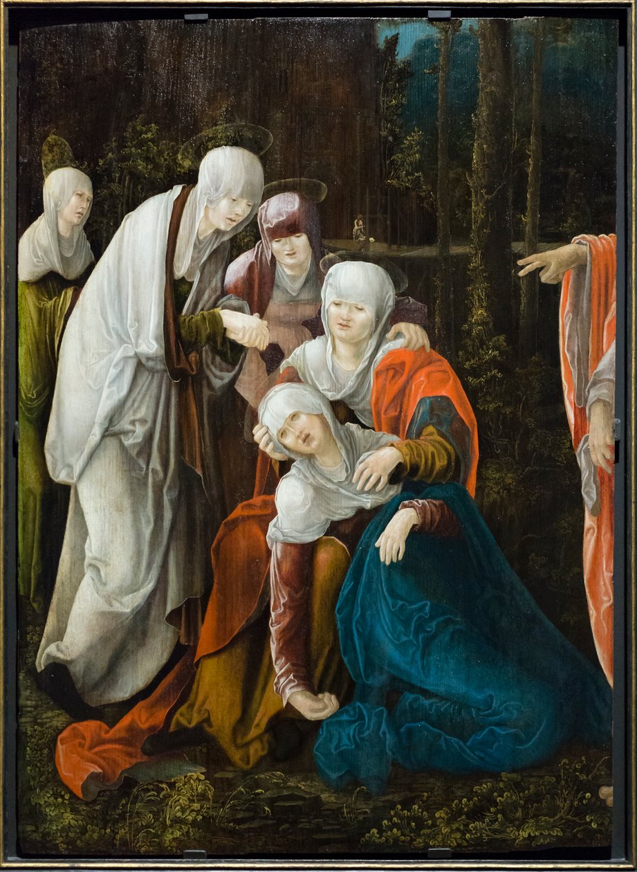 Kristus tar farvel med sin mor, ca. 1520 (olje på gran) av Wolf Huber