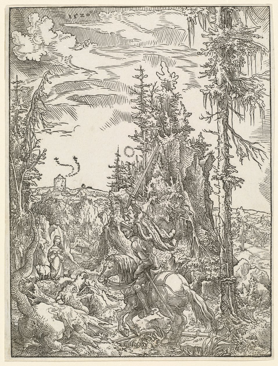 Saint George dreper dragen av Wolf Huber