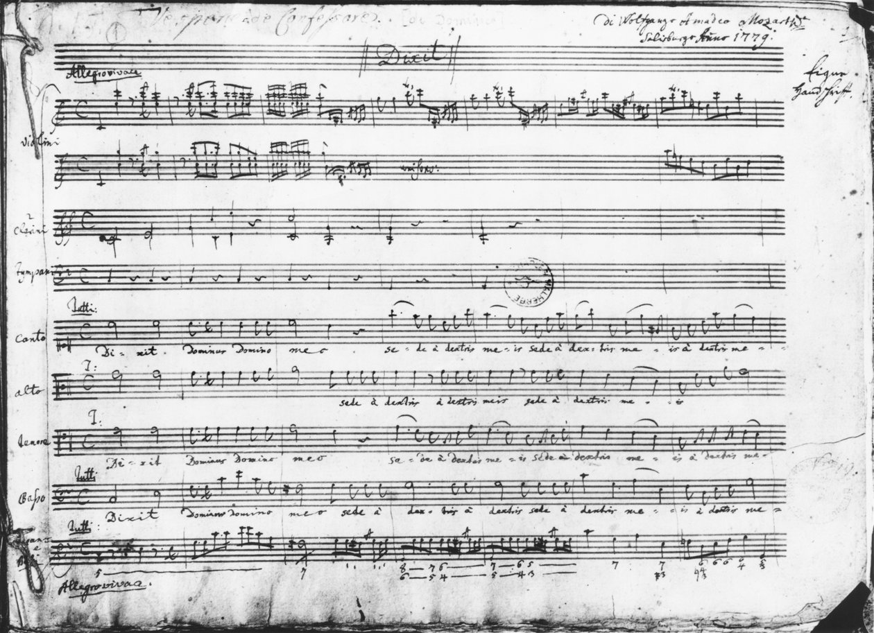 Søndagsvesper, 1779 av Wolfgang Amadeus Mozart