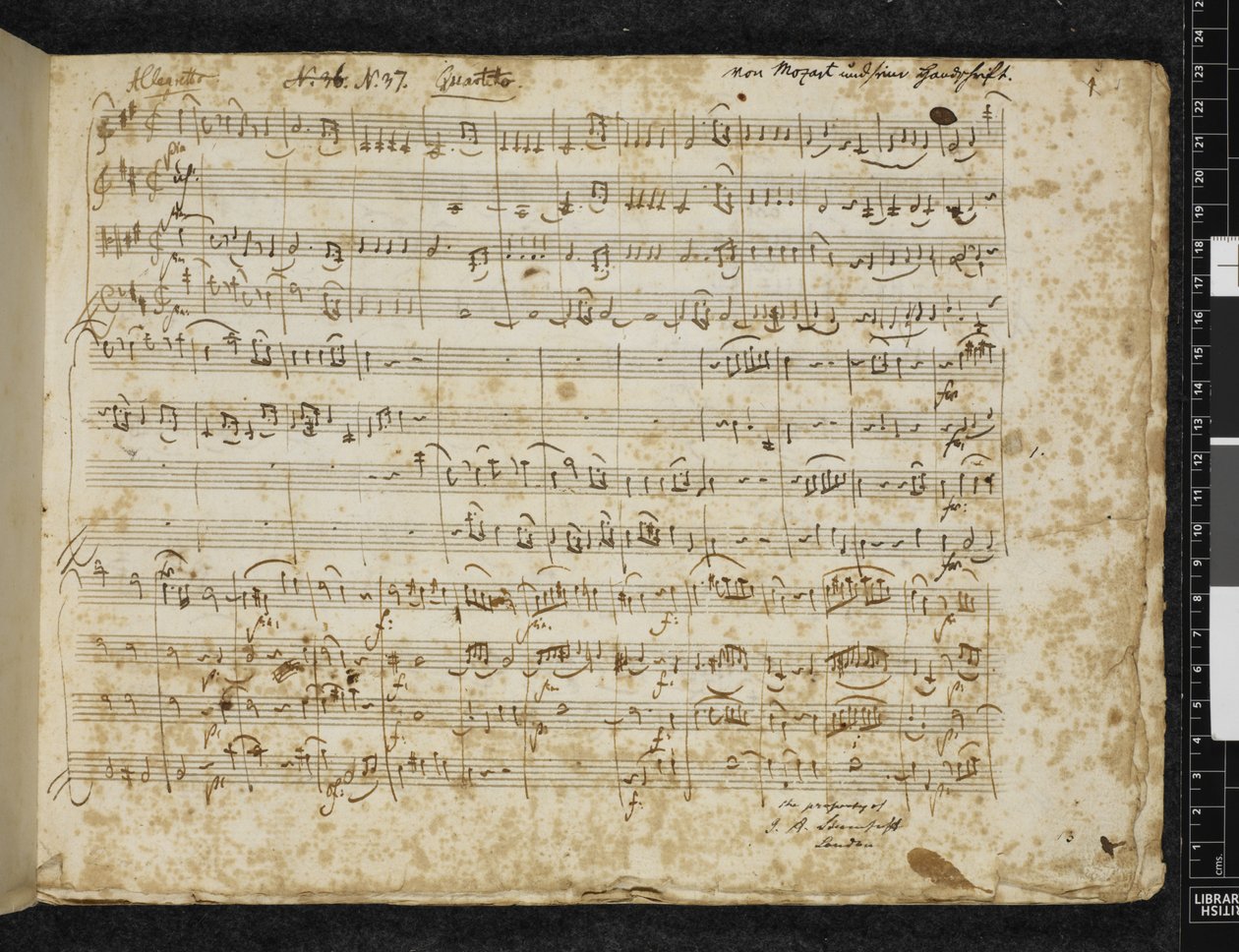 Legg til MS 37764 f.1 Strykekvartett i D-dur, K. 499 av Wolfgang Amadeus Mozart