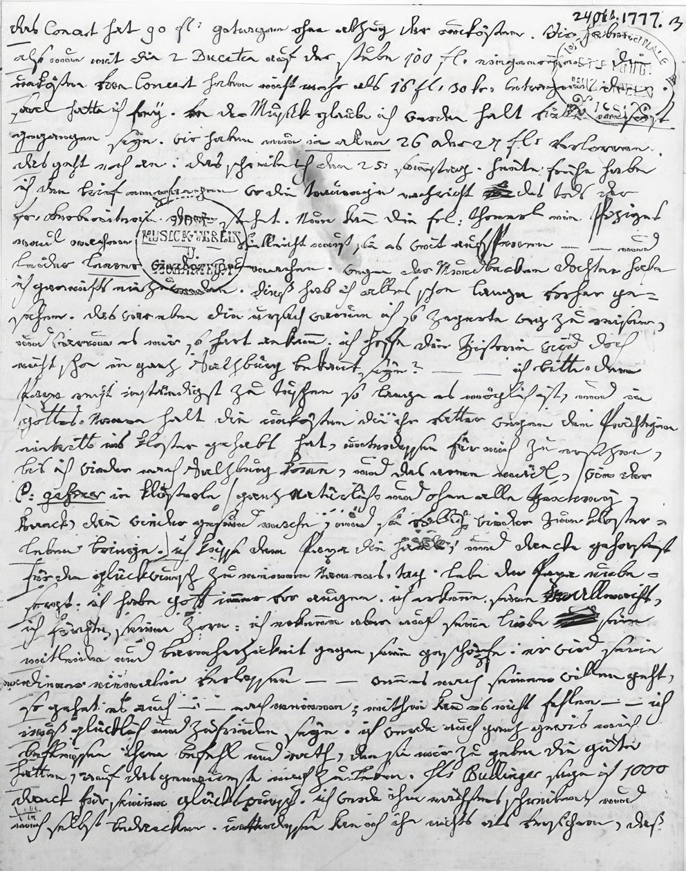 Brev fra W. A. ​​Mozart. 24. oktober 1777 av Wolfgang Amadeus Mozart