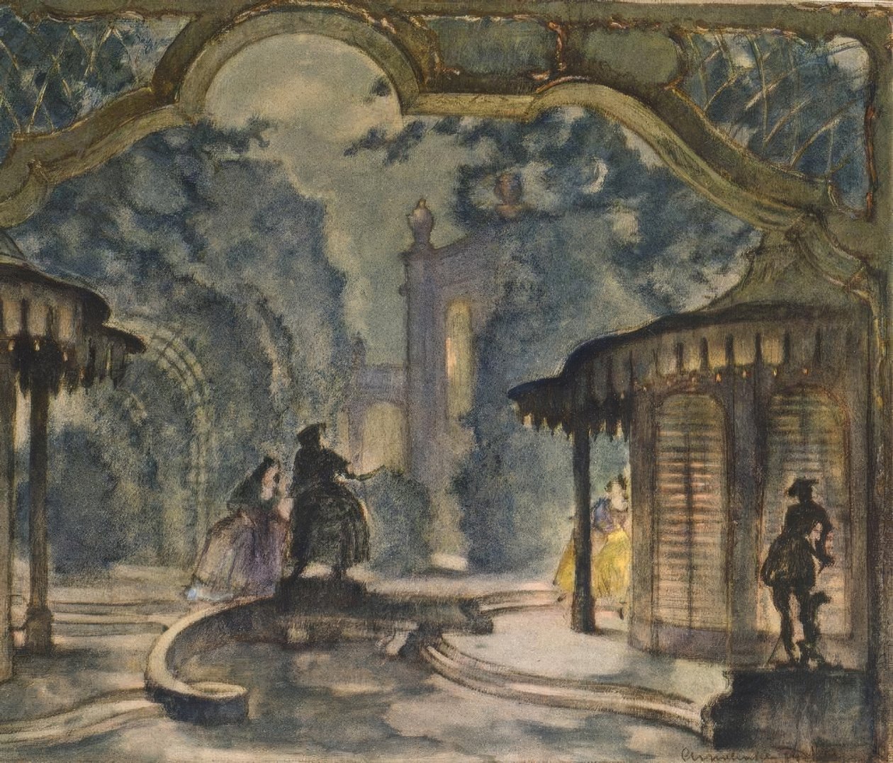 Mozart, Figaro / scene av A.Mahnke av Wolfgang Amadeus Mozart
