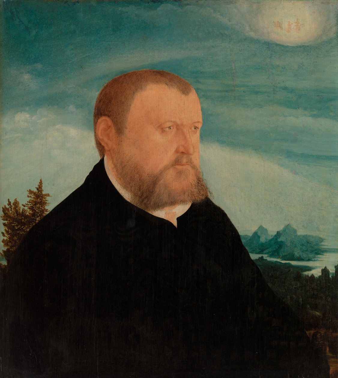 Portrett av en mann av Wolfgang Huber