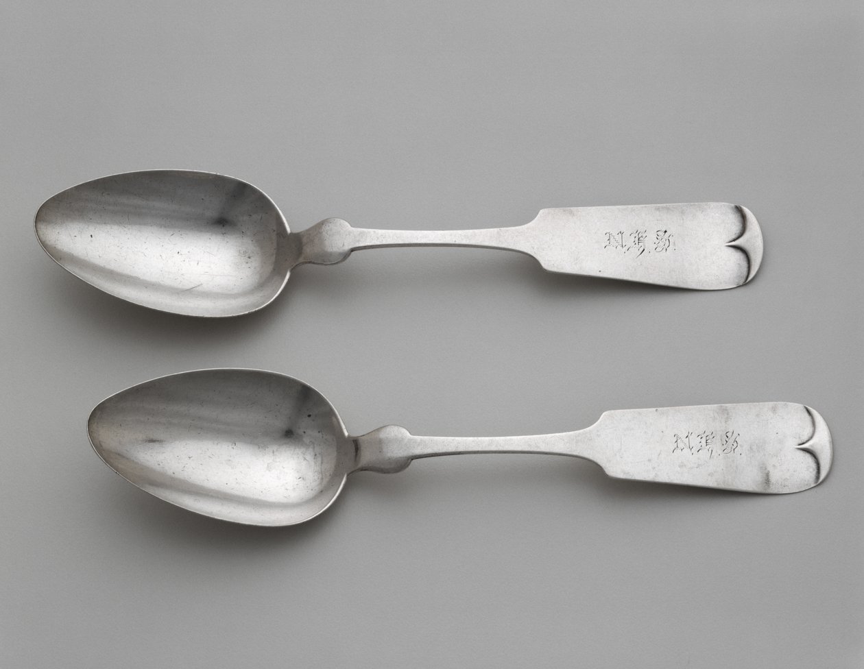 Dessertskjeer, ca. 1860–1870 (sølv) av Wood and Hughes