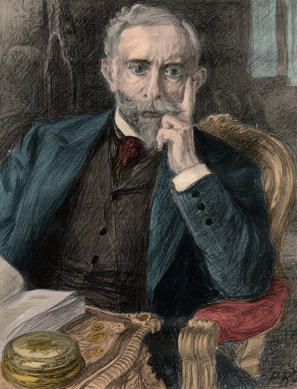 Portrett av Paul Cambon (1843-1924), fransk ambassadør i Storbritannia (1898-1920). av Woodbine K. Hinchliff