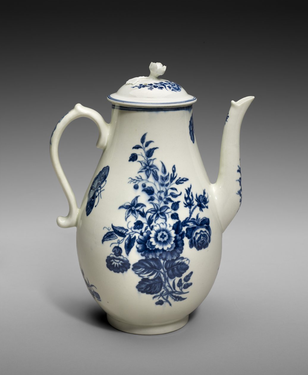 Kaffekanne, ca. 1770-1783 (mykpasta porselen med overføringstrykk) av Worcester Porcelain Manufactory Worcester Porcelain Manufactory