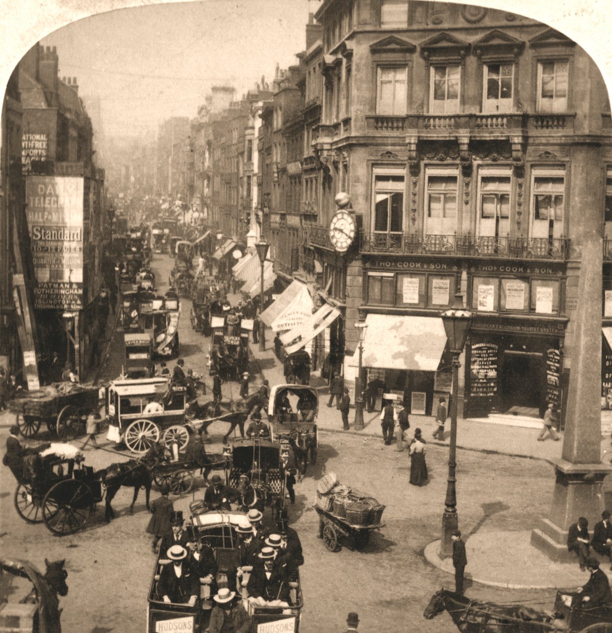 Fleet Street, London, 1896. av Works and Sun Sculpture Studios