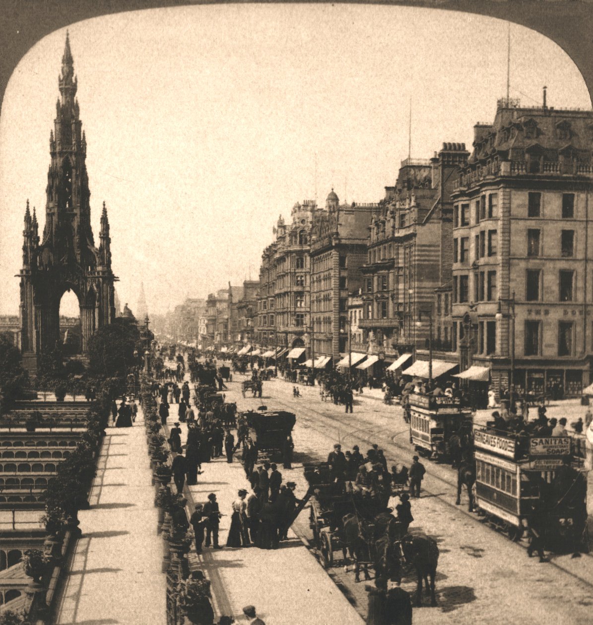 Princes Street, Edinburgh, 1896. av Works and Sun Sculpture Studios