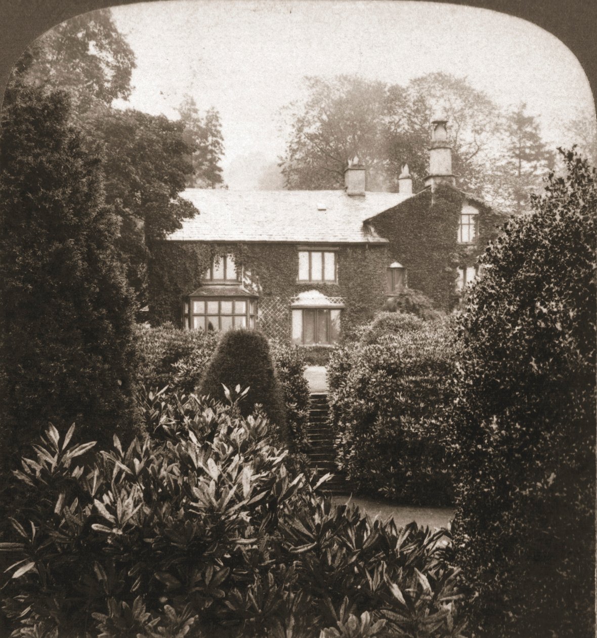 Rydal Mount, William Wordsworths hjem, Lake District, England, 1903. av Works and Sun Sculpture Studios