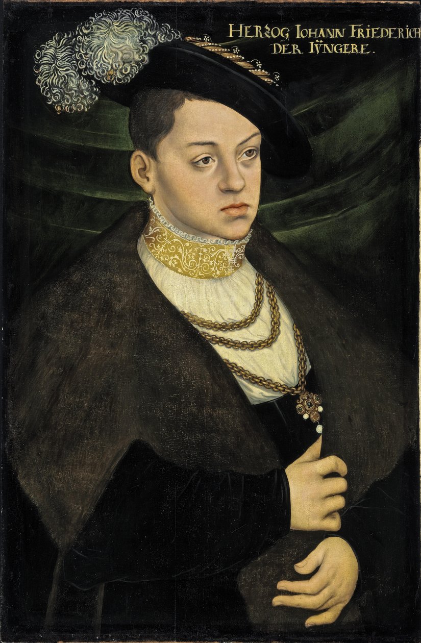 Johann Ernst, hertug av Sachsen-Coburg av Workshop of Lucas Cranach the Elder  