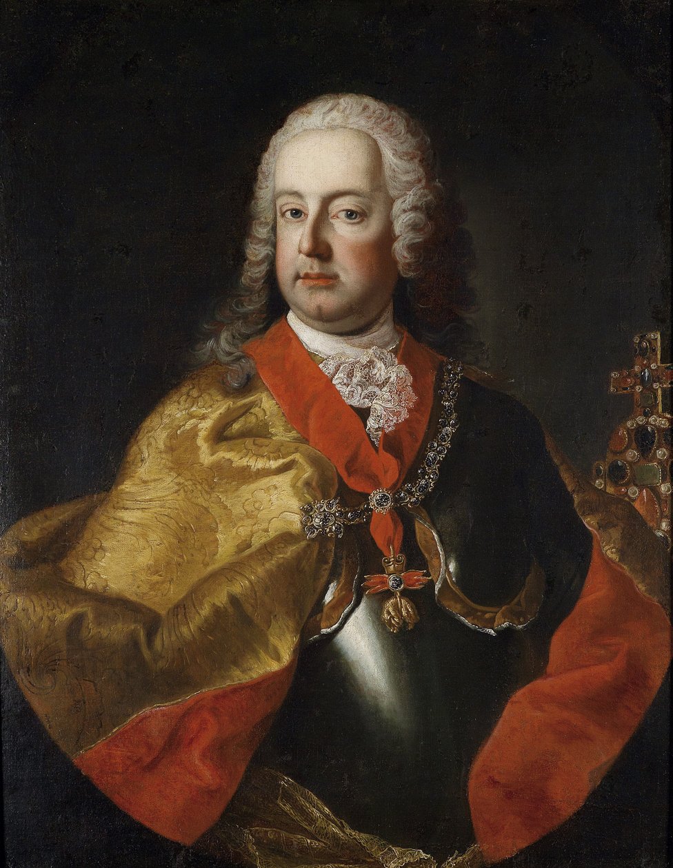 Portrett av Frans I, den hellige romerske keiseren (1708-1765) av Workshop of Martin van Meytens