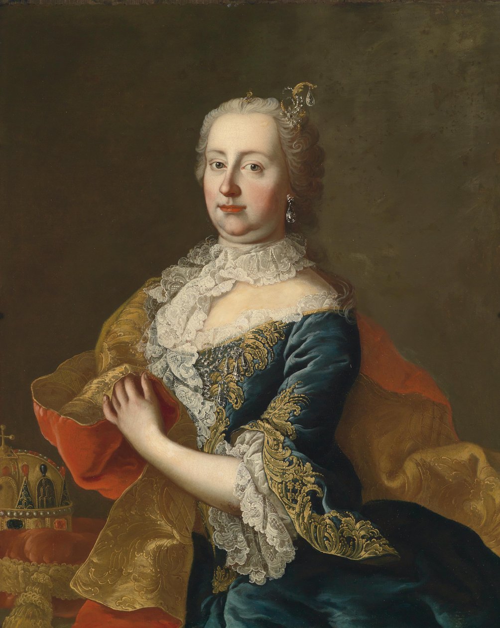 Portrett av Maria Theresia (1717-1780) av Workshop of Martin van Meytens