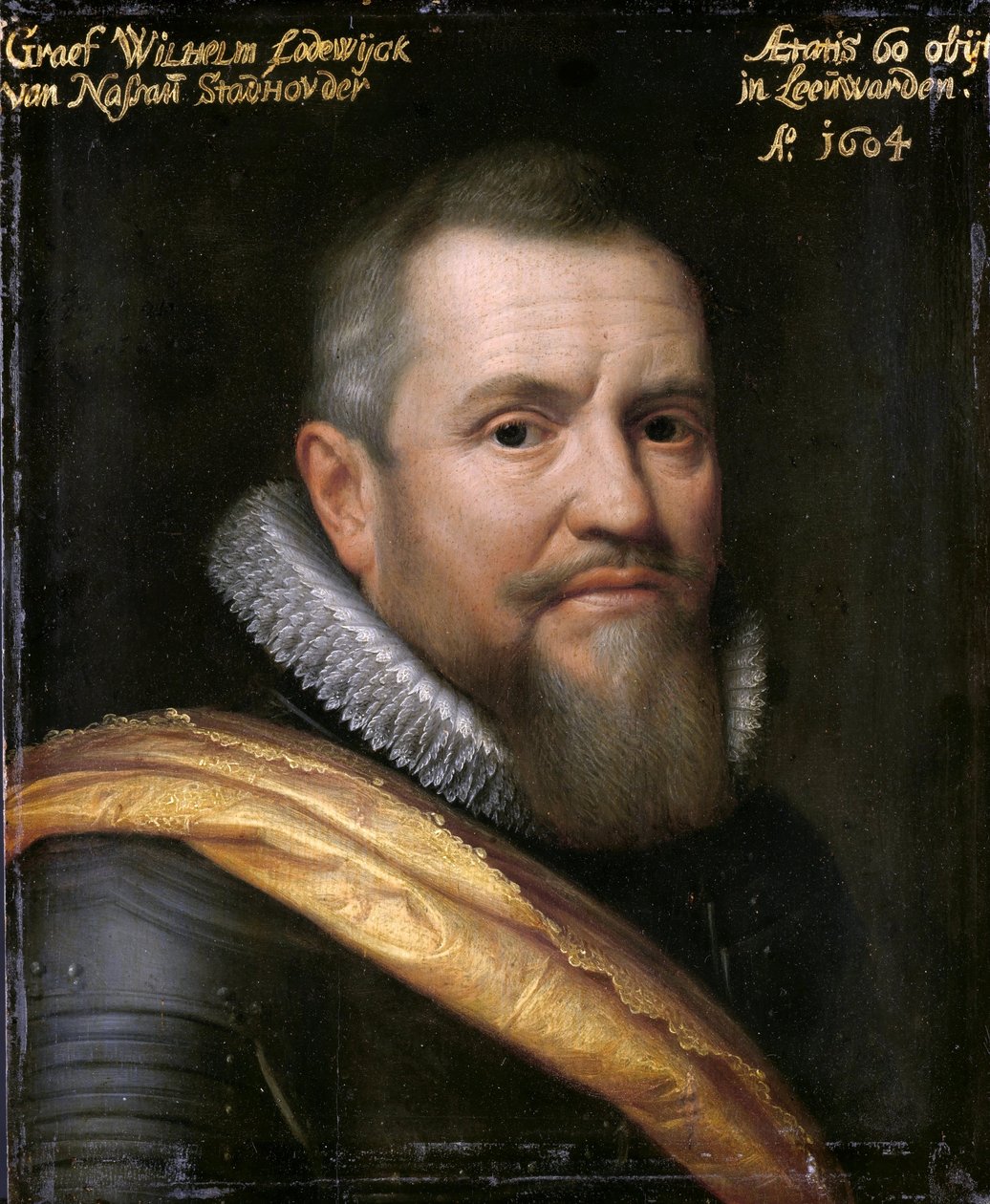 Portrett av Willem Lodewijk (1560-1620), greve av Nassau av Workshop of Michiel van Mierevelt