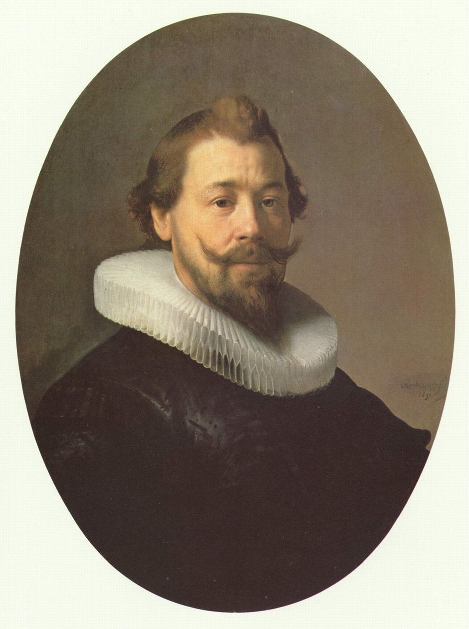 Portrett av en mann av Workshop of Rembrandt