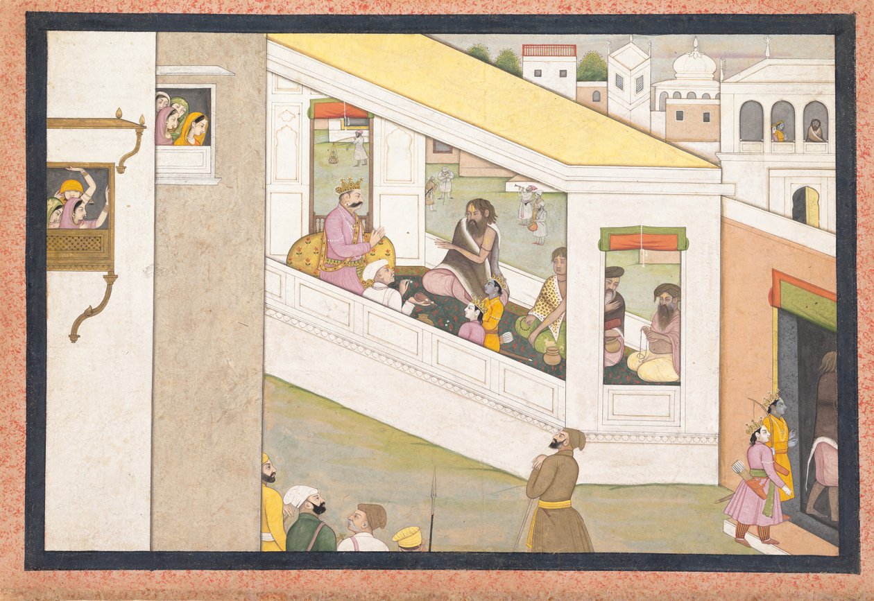 Rama og Lakshmanas gutter hjelper vismannen Vishwamitra..., Ka. 1780. av Workshop active in the First generation