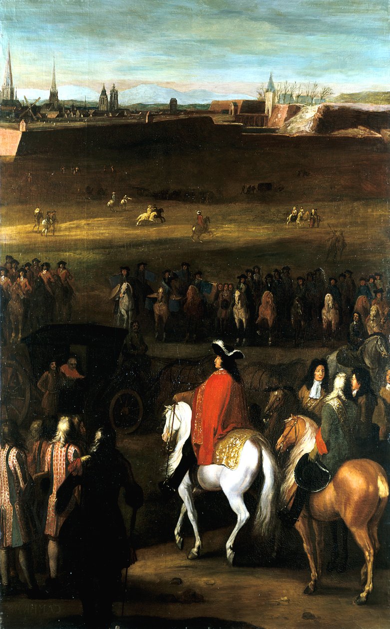 De store slagene til Louis XIV: Reduksjon av citadellet i Cambrai, 1677. av Workshop of Adam Frans van der Meulen