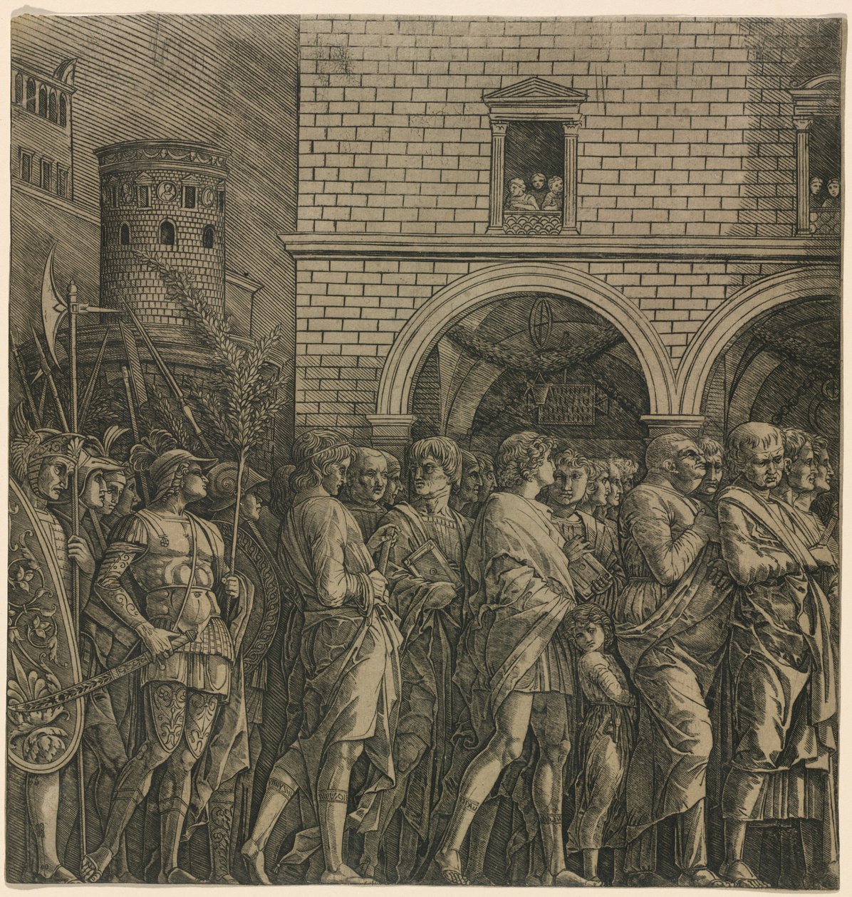 Cæsars triumf: Senatorene av Workshop of Andrea Mantegna