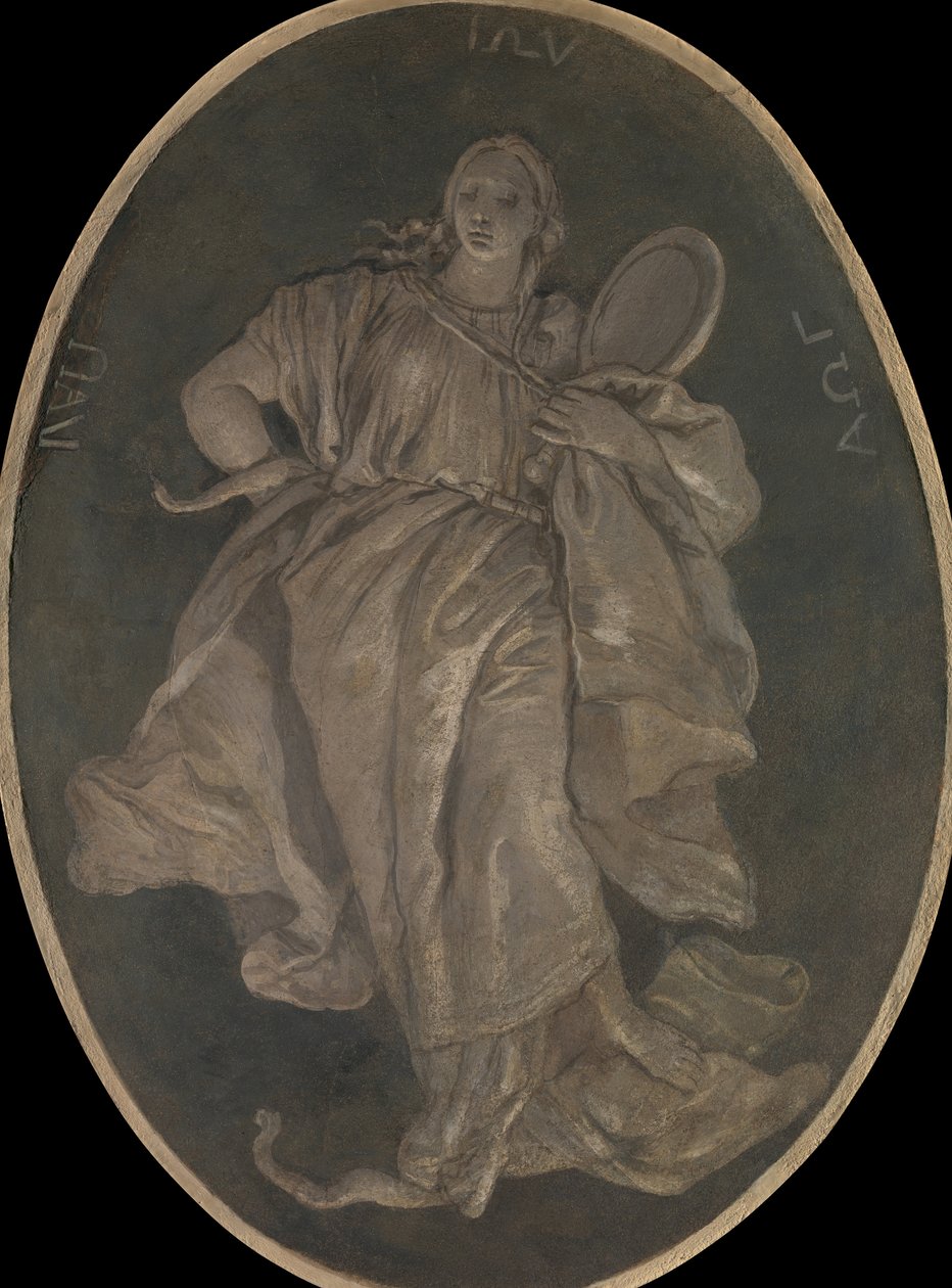 Prudence, 1760. av Workshop of Giovanni Battista Tiepolo